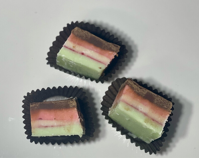 Rainbow Cookie Fudge
