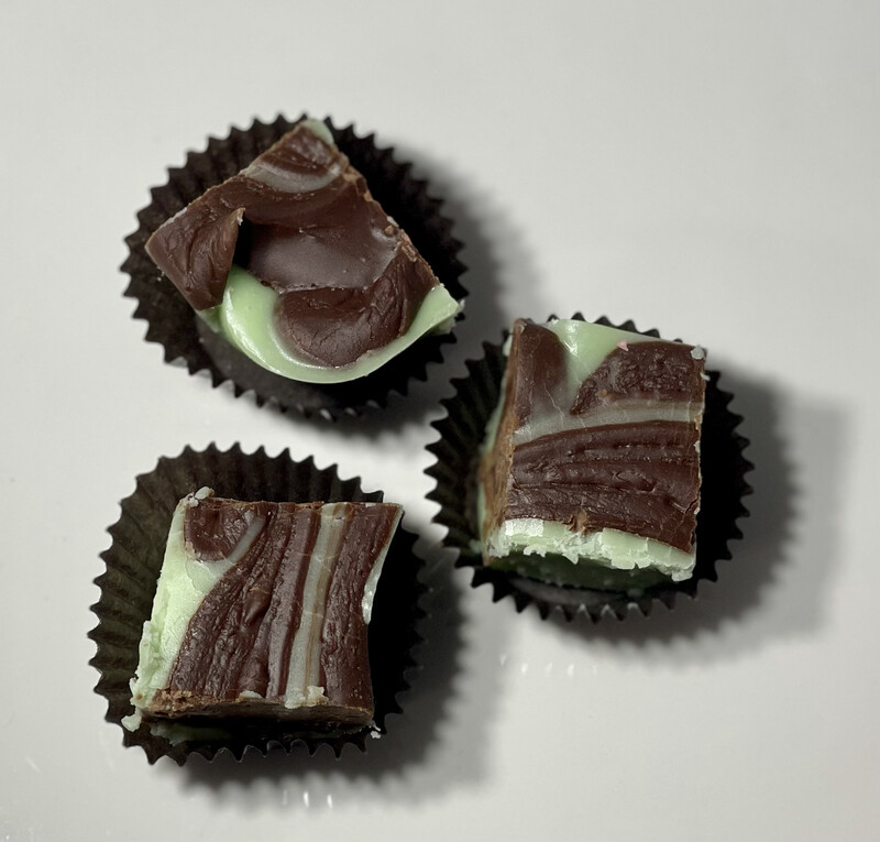 Mint Chocolate Swirl Fudge