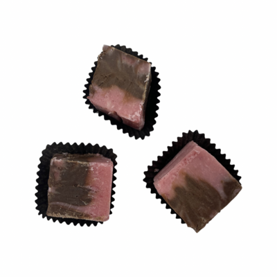 Raspberry Chocolate Swirl Fudge