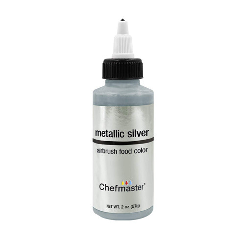 Metallic Silver Airbrush Food Color