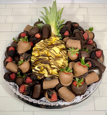Large Chocolate Covered Fruit Tray