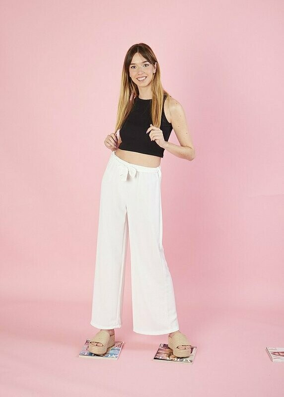 Pantalón ancho blanco
