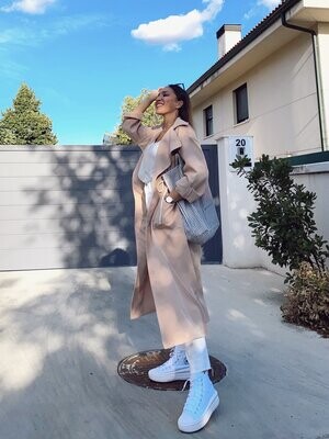 Trench maxi nude