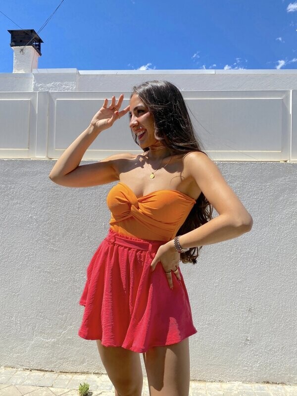 Short fluizo lazada coral Short fluizo lazada coral