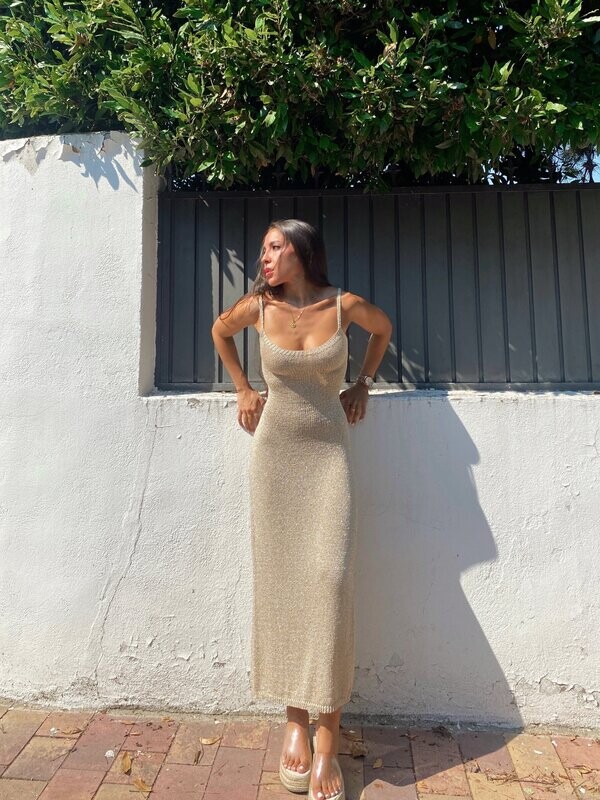 Vestido Niza dorado