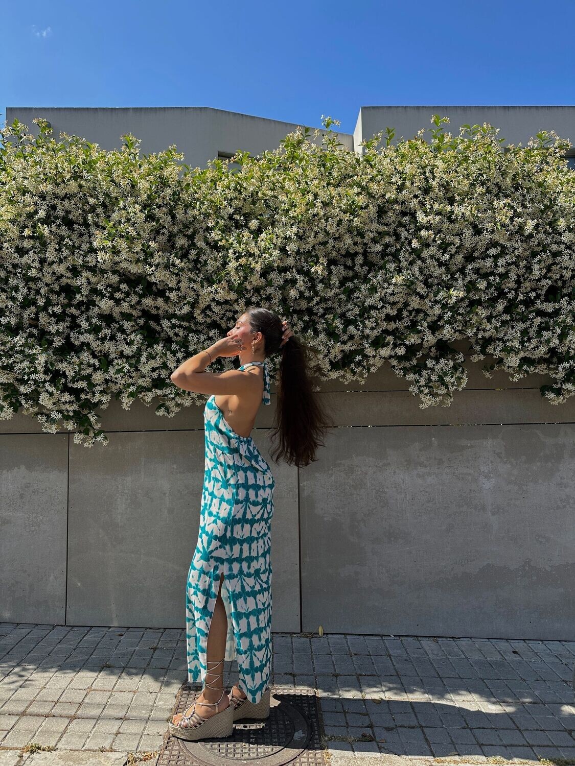 Vestido Altea verde pato