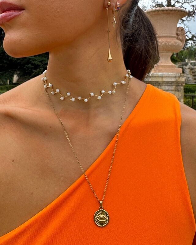 Choker cristales blanco