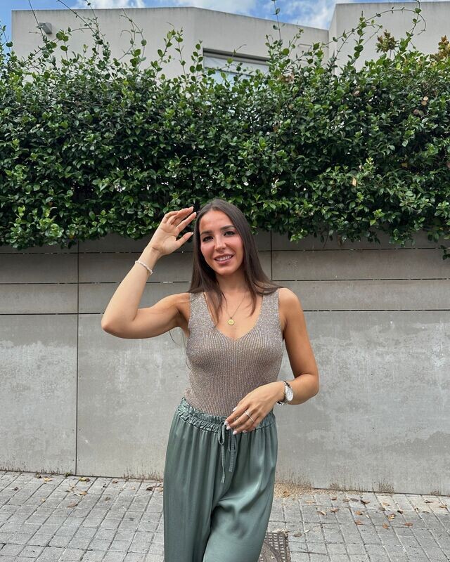 Top lurex taupe