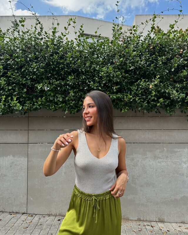 Top lurex beige