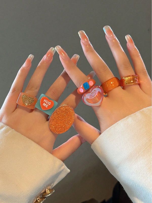 the orange hug me rings set
