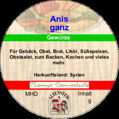 Anis   gemalen, auch als Tee geeignet 50g