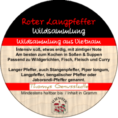 Roter Langpfeffer Wildsammlung 35g