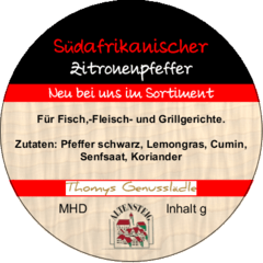 Südafrikanischer Zitronenpfeffer 50g