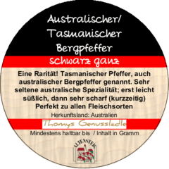 Tasmanischer Pfeffer australischer Bergpfeffer ganz Tasmanischer Pfeffer australischer Bergpfeffer ganz