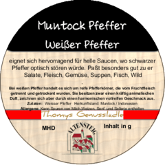 Weisser  Pfeffer gemahlen   50g