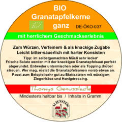 Granatapfelkerne ganz 100g Granatapfelkerne ganz 100g