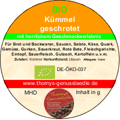 Kümmel geschrotet BIO 50g