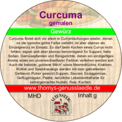 Kurcuma gemahlen 50g Kurcuma gemahlen 50g