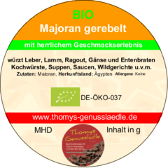 Majoran gerebelt BIO 30g Majoran gerebelt BIO 30g