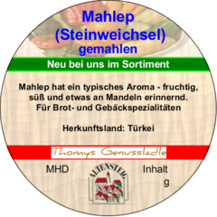 Mahlep gemahlen ( Steinweichsel ) 50g Mahlep gemahlen ( Steinweichsel ) 50g