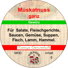 Muskat ganz 35g