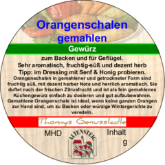 Orangenschalen gemahlen 50g Orangenschalen gemahlen 50g