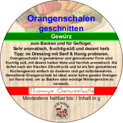 Orangenschalen geschnitten 50g