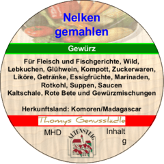 Nelken gemahlen 50g Nelken gemahlen 50g