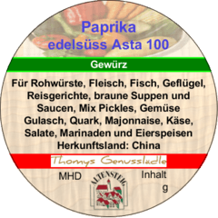 Paprika edelsüss Asta 100  50g