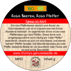 Rosa Beeren ganz Rosa Pfeffer Schinus Molle BIO 50g