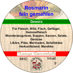 Rosmarin fein gemahlen 30g Rosmarin fein gemahlen 30g
