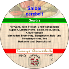 Salbei gerebelt 25g Salbei gerebelt 25g