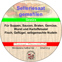 Selleriesaat gemahlen 50g Selleriesaat gemahlen 50g