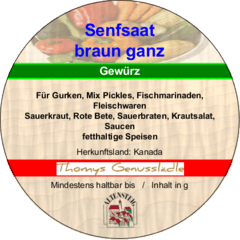 Senfsaat braun 50g Senfsaat braun 50g