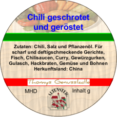 Chili geschrotet und geröstet 50g