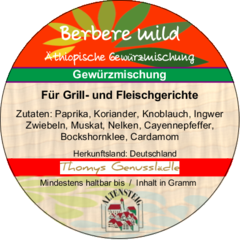 Berbere mild Äthiopische Gewürzmischung 50g