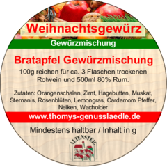 Bratapfel Gewürzmischung 50g