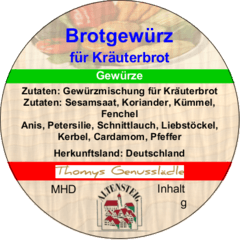 Brotgewürz für Kräuterbrot 50g