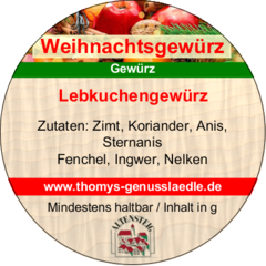 Lebkuchengewürz 50g Lebkuchengewürz 50g