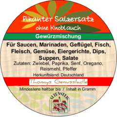 Pikanter Salzersatz ohne Knoblauch 50g