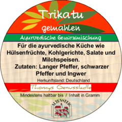 Trikatu gemahlen Ayurvedische Gewürzmischung 50g
