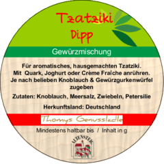 Tzatziki Dipp Gewürzmischung  50g