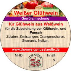 Weißer Glühwein 50g