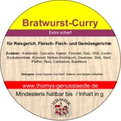 Bratwurst-Curry extra scharf 50g Bratwurst-Curry extra scharf 50g