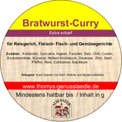 Bratwurst-Curry extra scharf 50g