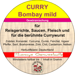 Curry Bombay mild 50g