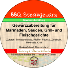 BBQ Steakgewürz 50g BBQ Steakgewürz 50g