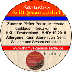 Garnelen Grillgewürz 50g Garnelen Grillgewürz 50g