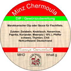 Minz Chermoula Dip Gewürzzubereitung Minz Chermoula Dip Gewürzzubereitung