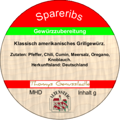 Spareribs Gewürzzubereitung 50g Spareribs Gewürzzubereitung 50g